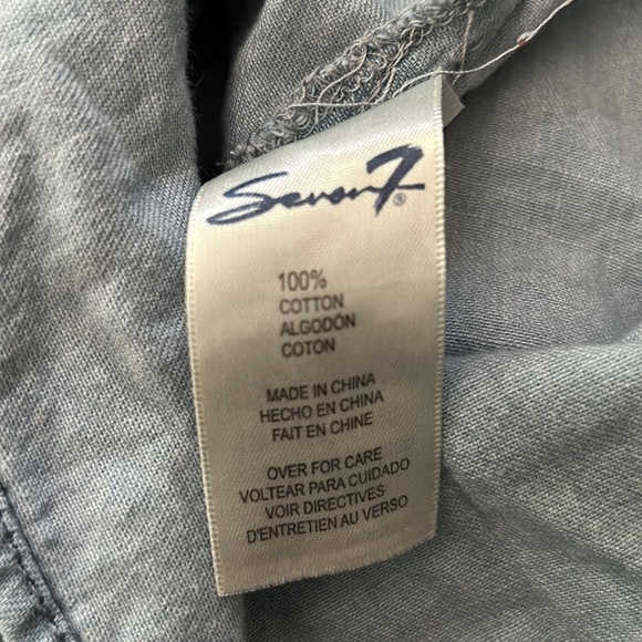 Seven7 Sky Blue Button Down Shirt - Picture 4 of 7